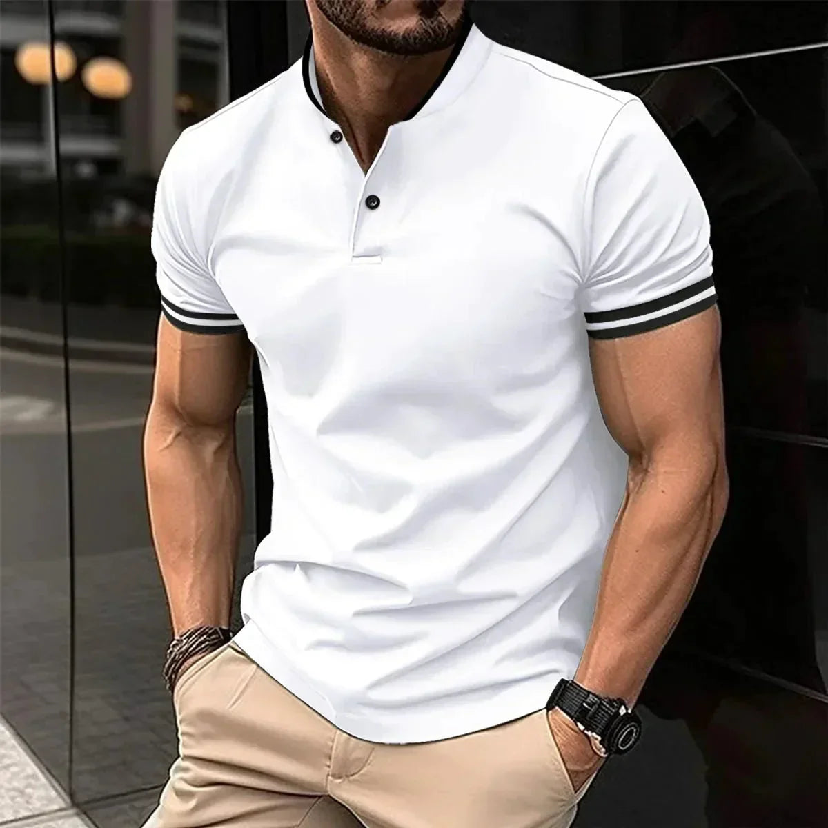 Classic Fit Polo Shirt - Soft Stretchy Collar