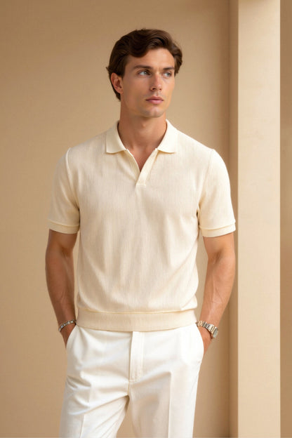 Classic Fit Polo Shirt - Ribbed Trim