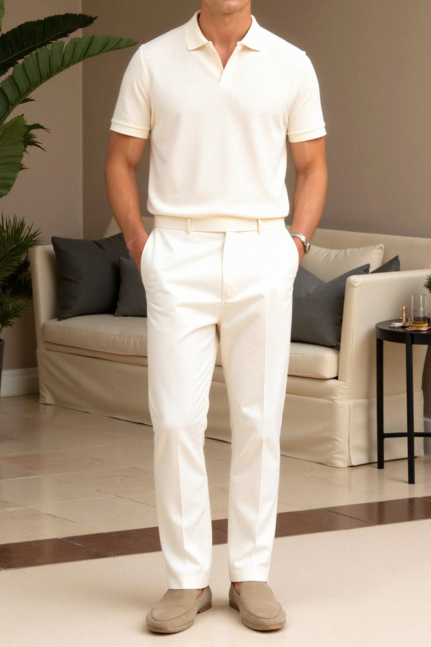 Classic Fit Polo Shirt - Ribbed Trim