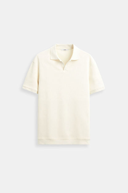 Classic Fit Polo Shirt - Ribbed Trim - OutfitLondon