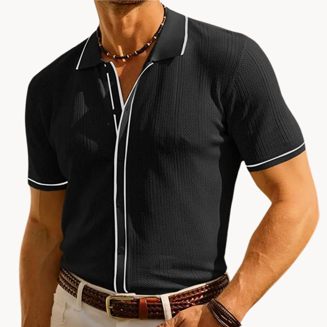 Comfortable Short Sleeve Polo Shirt with Relaxed Fit
