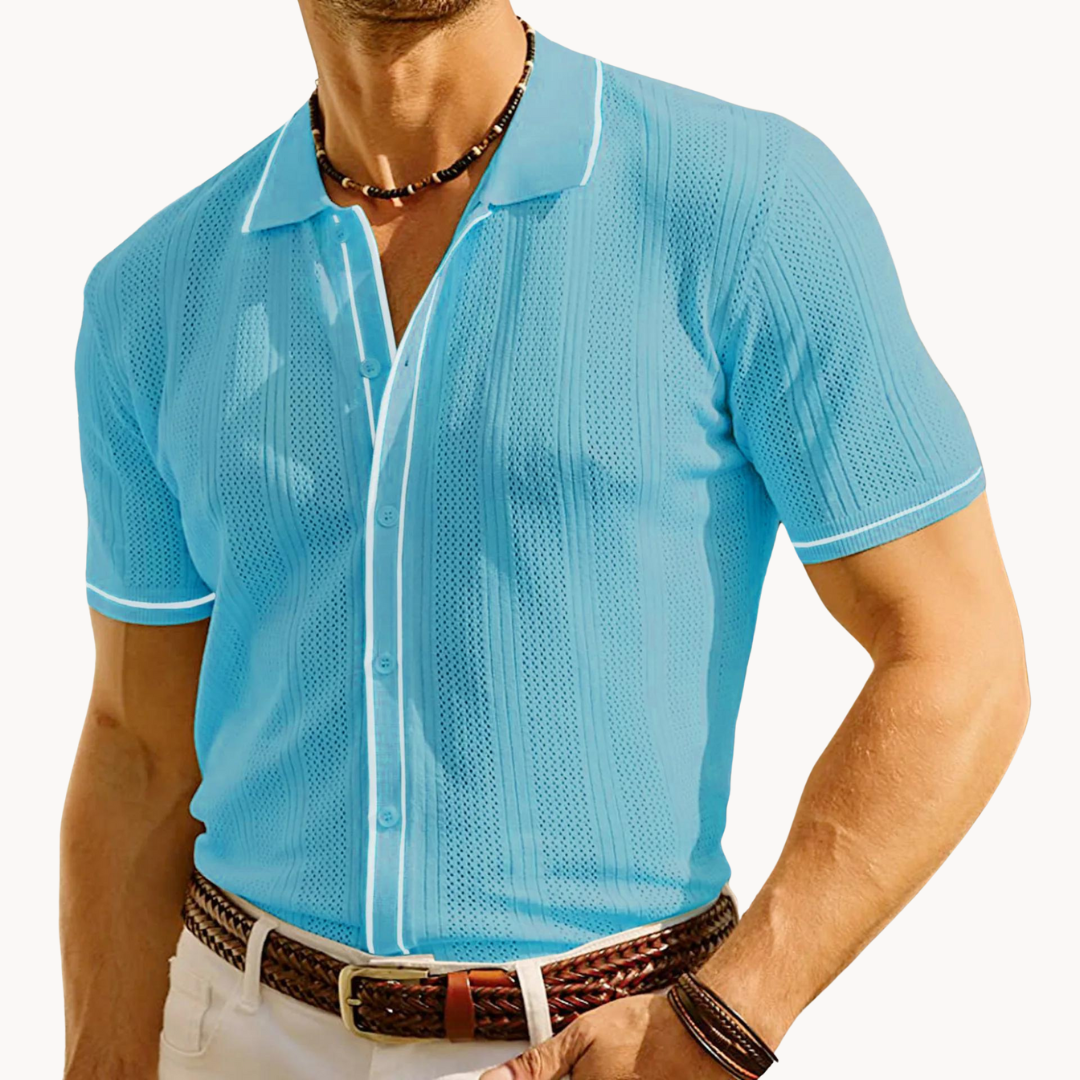Comfortable Short Sleeve Polo Shirt with Relaxed Fit