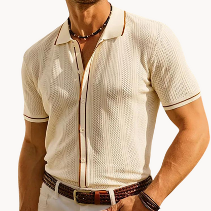 Comfortable Short Sleeve Polo Shirt with Relaxed Fit - OutfitLondon