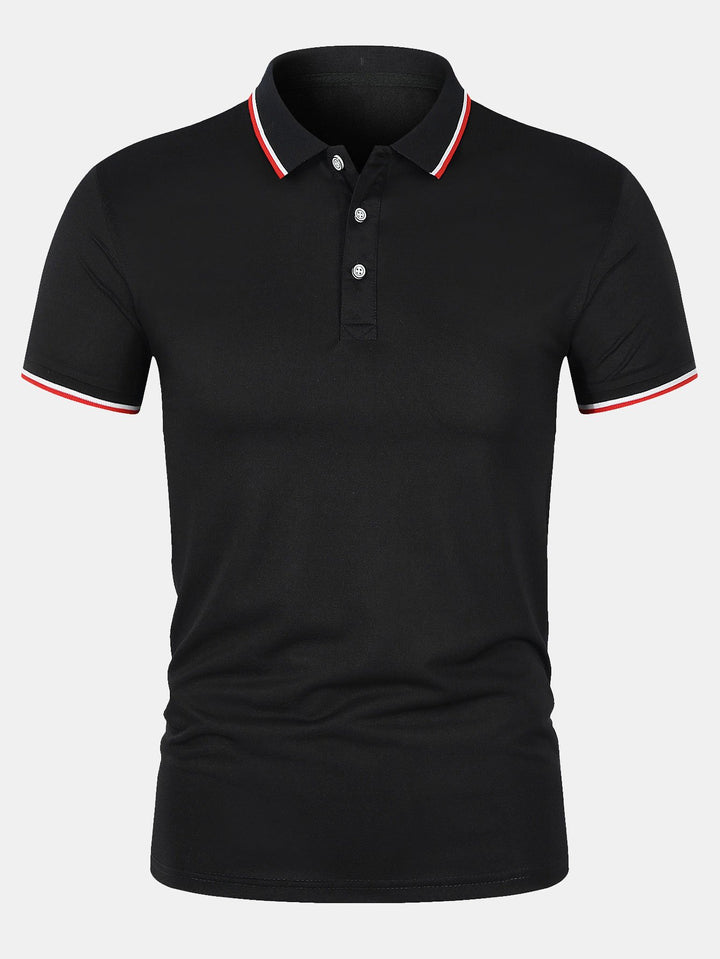 Classic Fit Polo Shirt with Soft Breathable Fabric - OutfitLondon