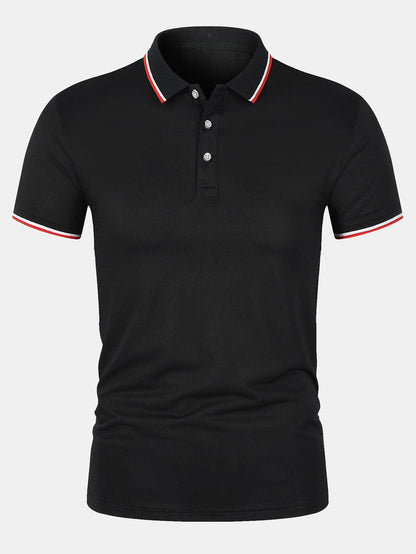 Classic Fit Polo Shirt with Soft Breathable Fabric - OutfitLondon