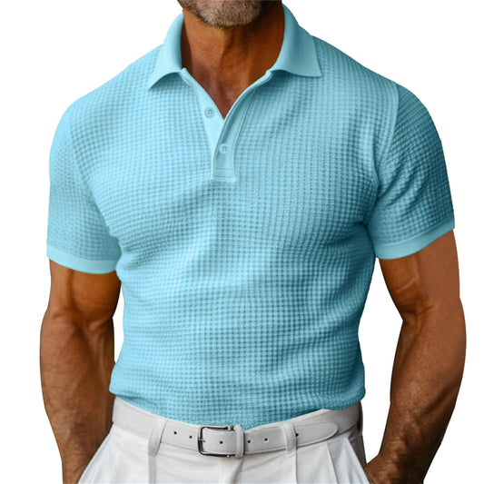 Fitted Polo Shirt with Comfortable Button Front - OutfitLondon