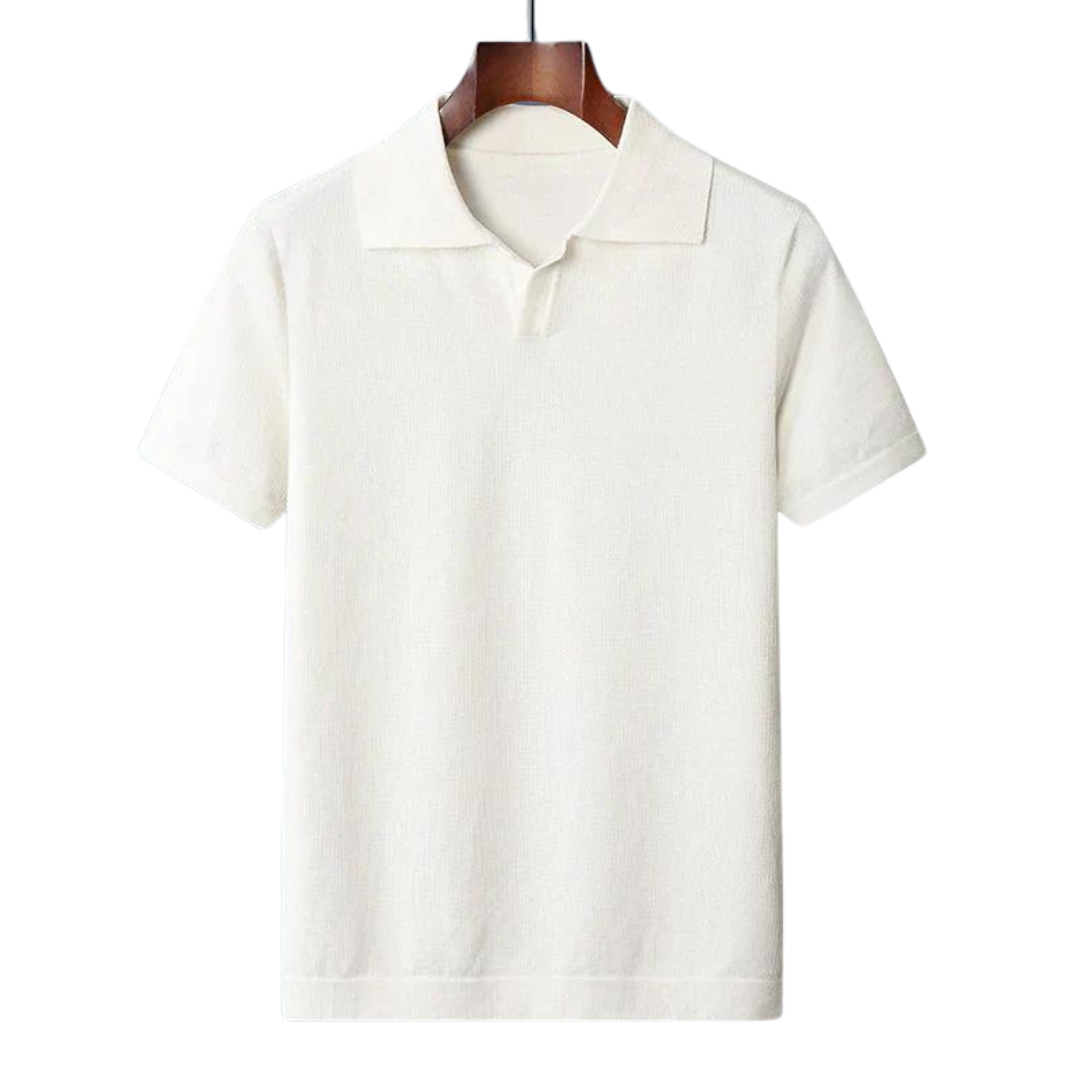 Comfortable Fit Polo Shirt with Relaxed Collar - OutfitLondon