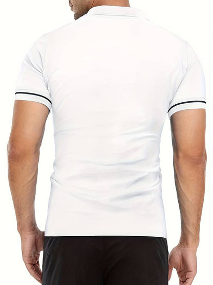 Comfortable Fit Polo Shirt with Breathable Zip Neck