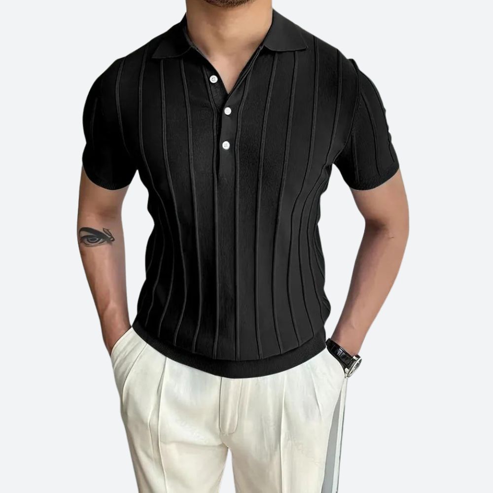Comfortable Fit Polo Shirt - Soft V Neck Tee
