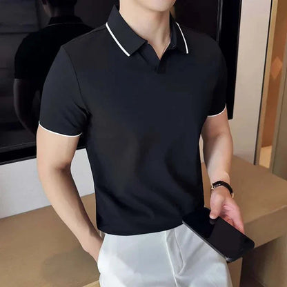 Classic Fit Polo Shirt with Slim Collar and Soft Fabric