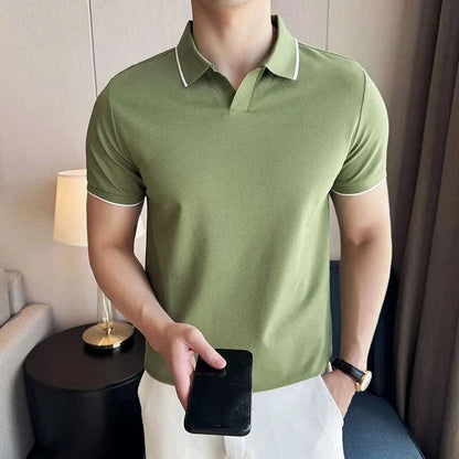 Classic Fit Polo Shirt with Slim Collar and Soft Fabric