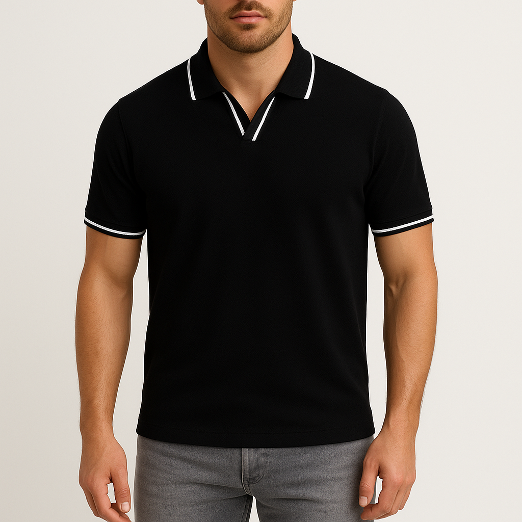 Classic Fit Polo Shirt with Ventilated Design