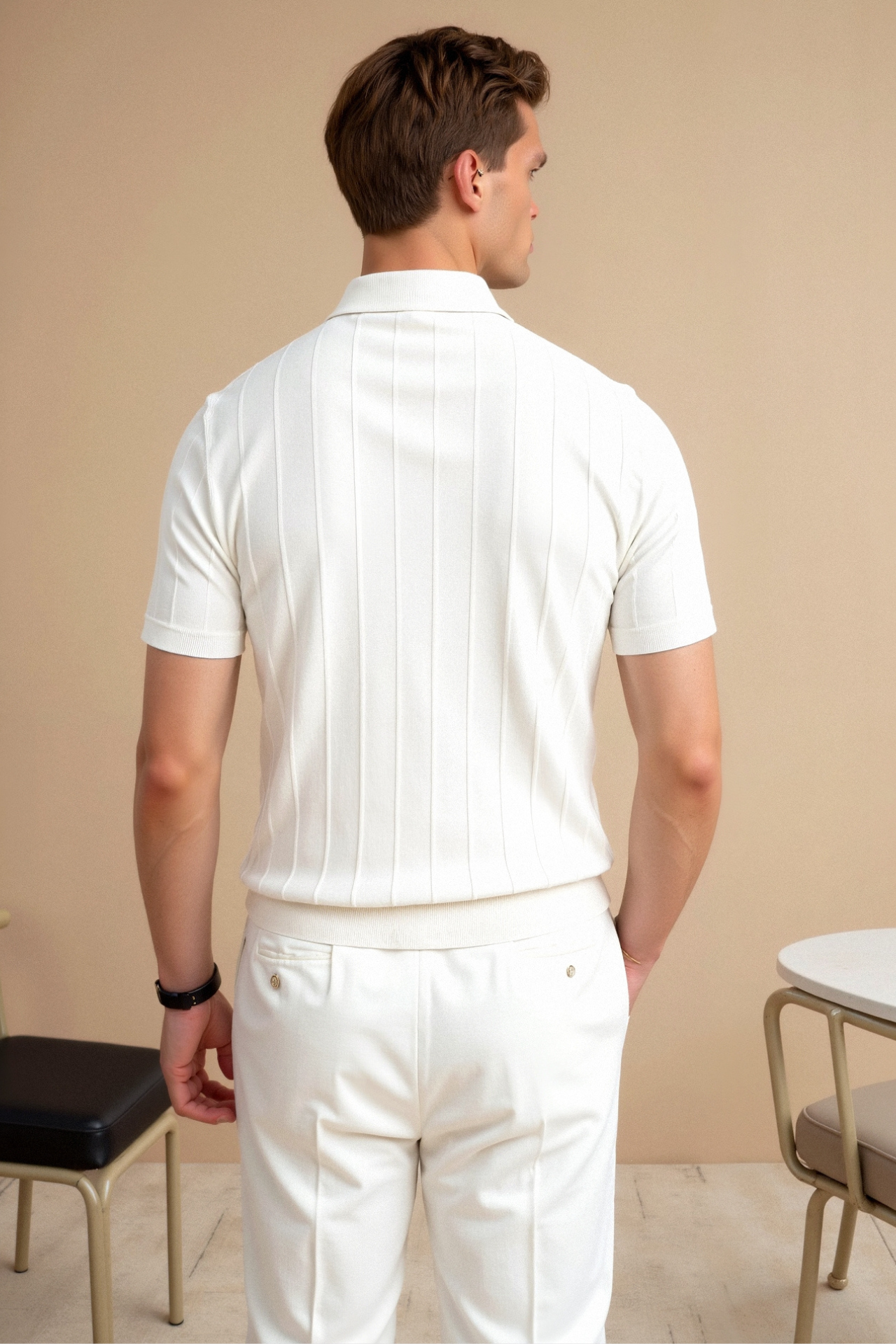 Slim Fit Stripe Polo Shirt