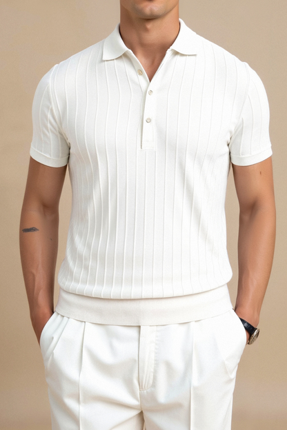 Slim Fit Stripe Polo Shirt - OutfitLondon
