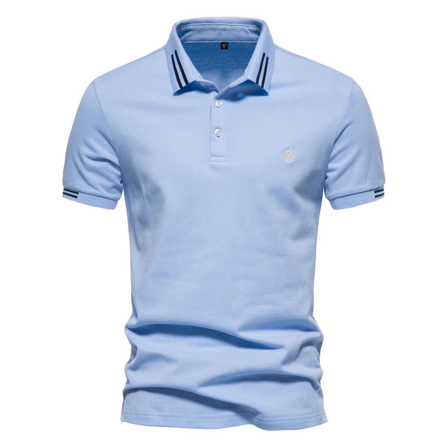 Classic Fit Polo Shirt with Stripe Details - OutfitLondon