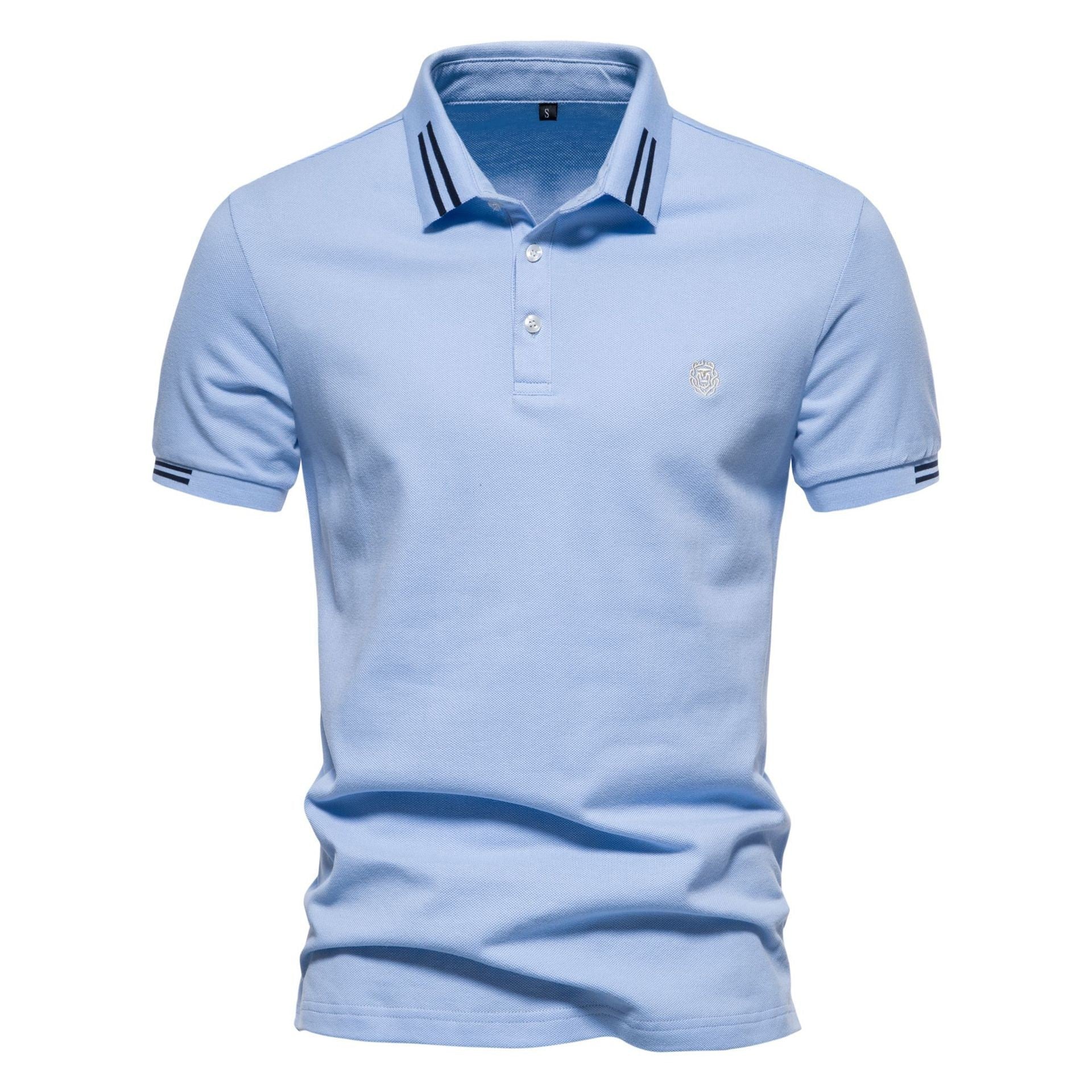 Classic Fit Polo Shirt with Stripe Details - OutfitLondon