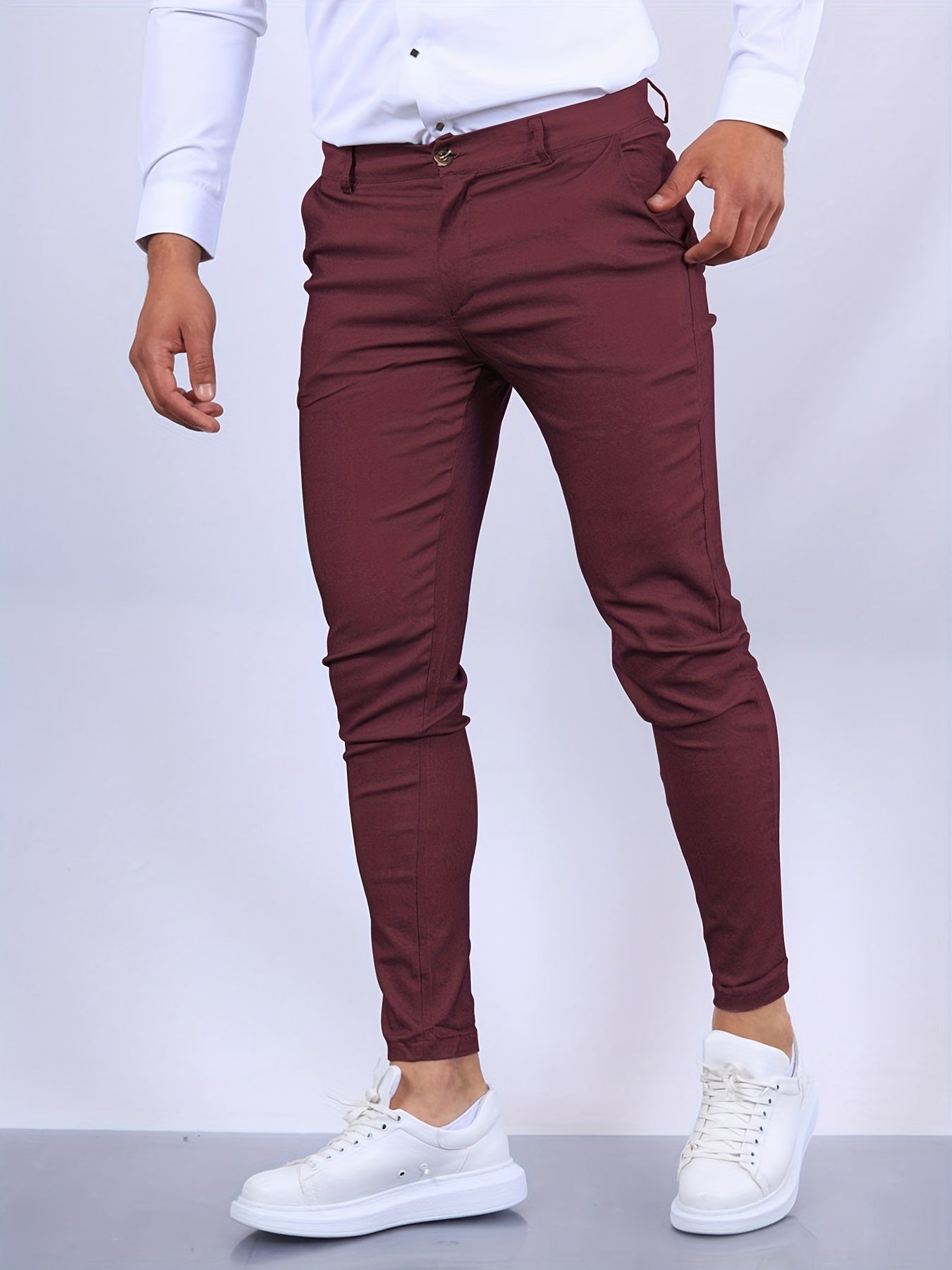 Comfortable Fit Slim Leg Dress Pants