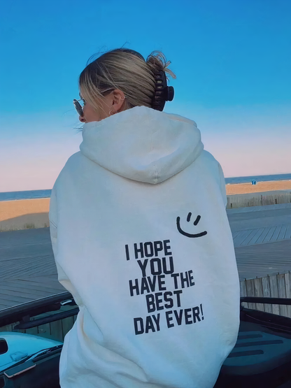 Soft Fleece Hooded Sweatshirt with Pocket - OutfitLondon