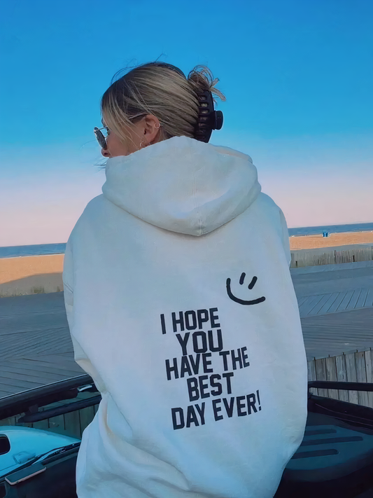 Soft Fleece Hooded Sweatshirt with Pocket - OutfitLondon