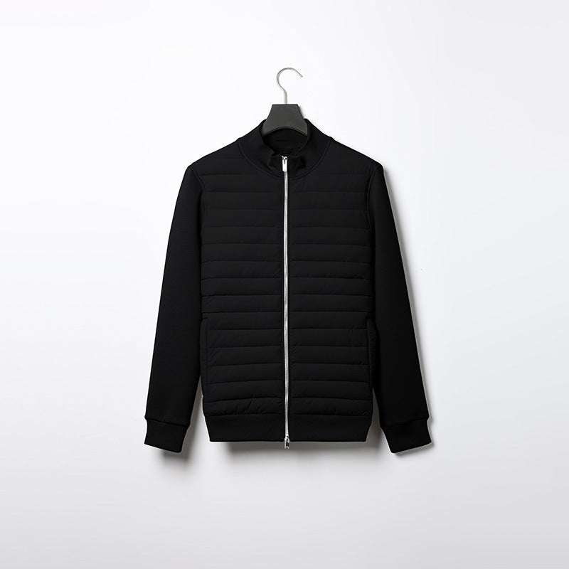 Warm Insulated Quilted Jacket with Wind Protection