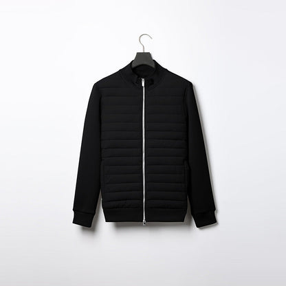 Warm Insulated Quilted Jacket with Wind Protection