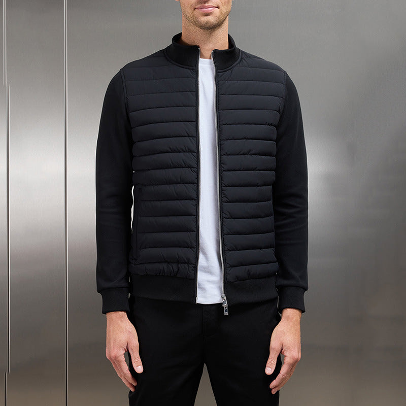 Warm Insulated Quilted Jacket with Wind Protection