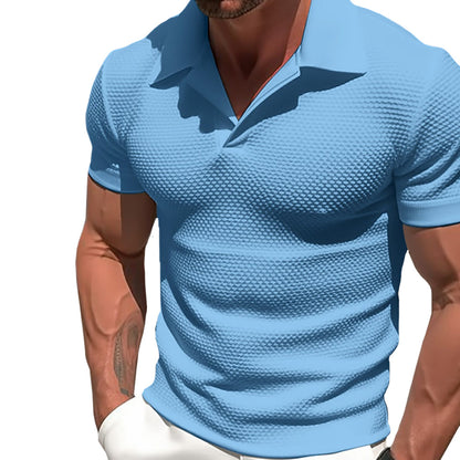 Comfortable Fit Polo Shirt with Zip Neckline