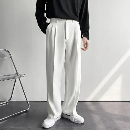 Comfortable Wide Leg Polyester Pants - OutfitLondon