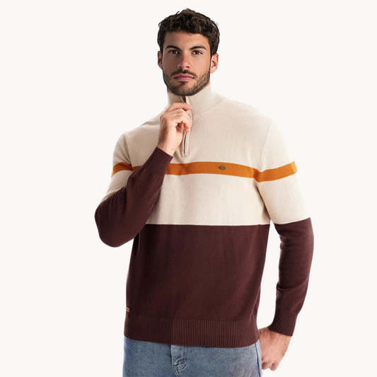 Soft Quarter Zip Pullover Sweater Keeps Fit - OutfitLondon
