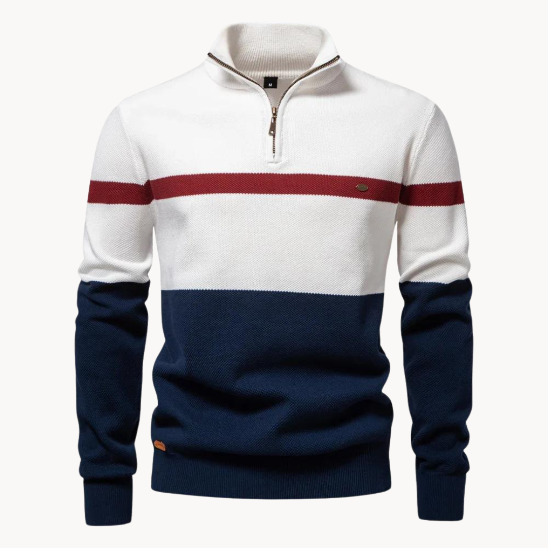 Soft Quarter Zip Pullover Sweater Keeps Fit