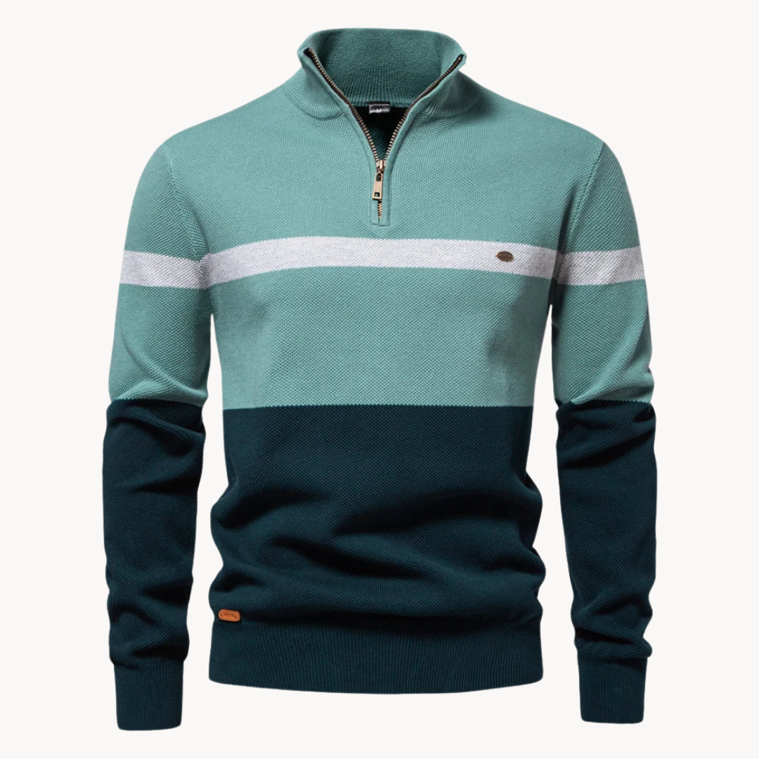 Soft Quarter Zip Pullover Sweater Keeps Fit