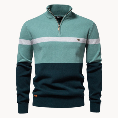 Soft Quarter Zip Pullover Sweater Keeps Fit