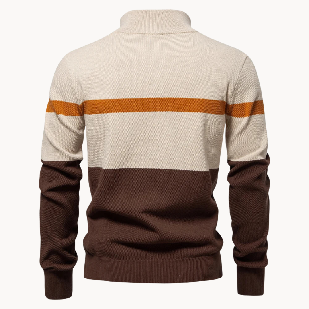 Soft Quarter Zip Pullover Sweater Keeps Fit