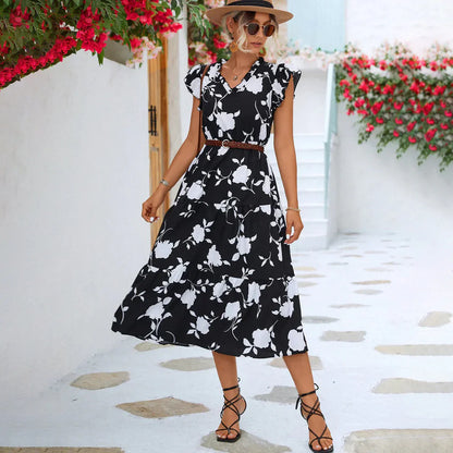 Poppy Dress | Floral Summer Midi Dress