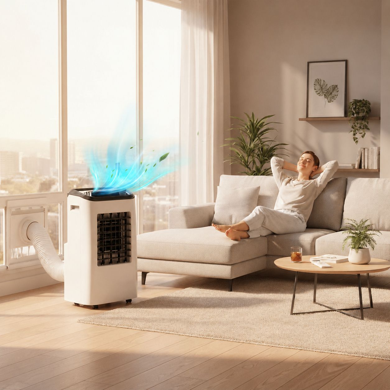 3-in-1 Portable Air Conditioner 12000 BTU | Cooling, Dehumidifying & Fan Functions | Suitable for Areas up to 51m²