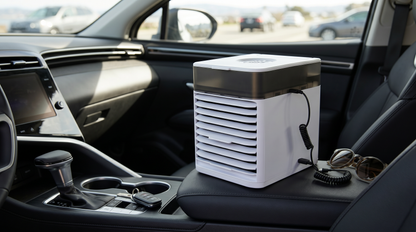 Portable Cabin Air Cooler | 12V/24V Vehicle Cooling Fan with Water-Cooling Technology | For Cars & Trucks
