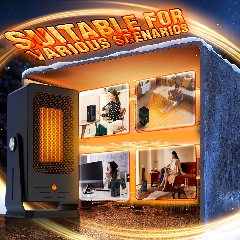 Compact Electric Heater with Digital Temperature Control