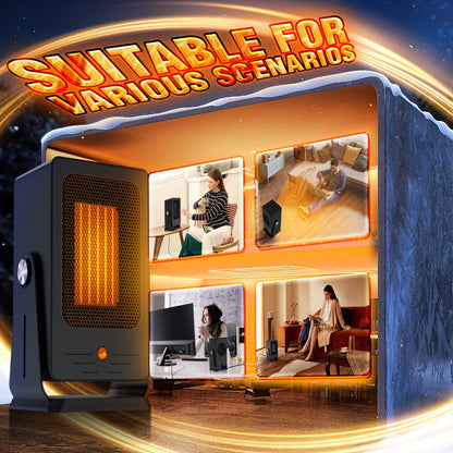 Compact Electric Heater with Digital Temperature Control