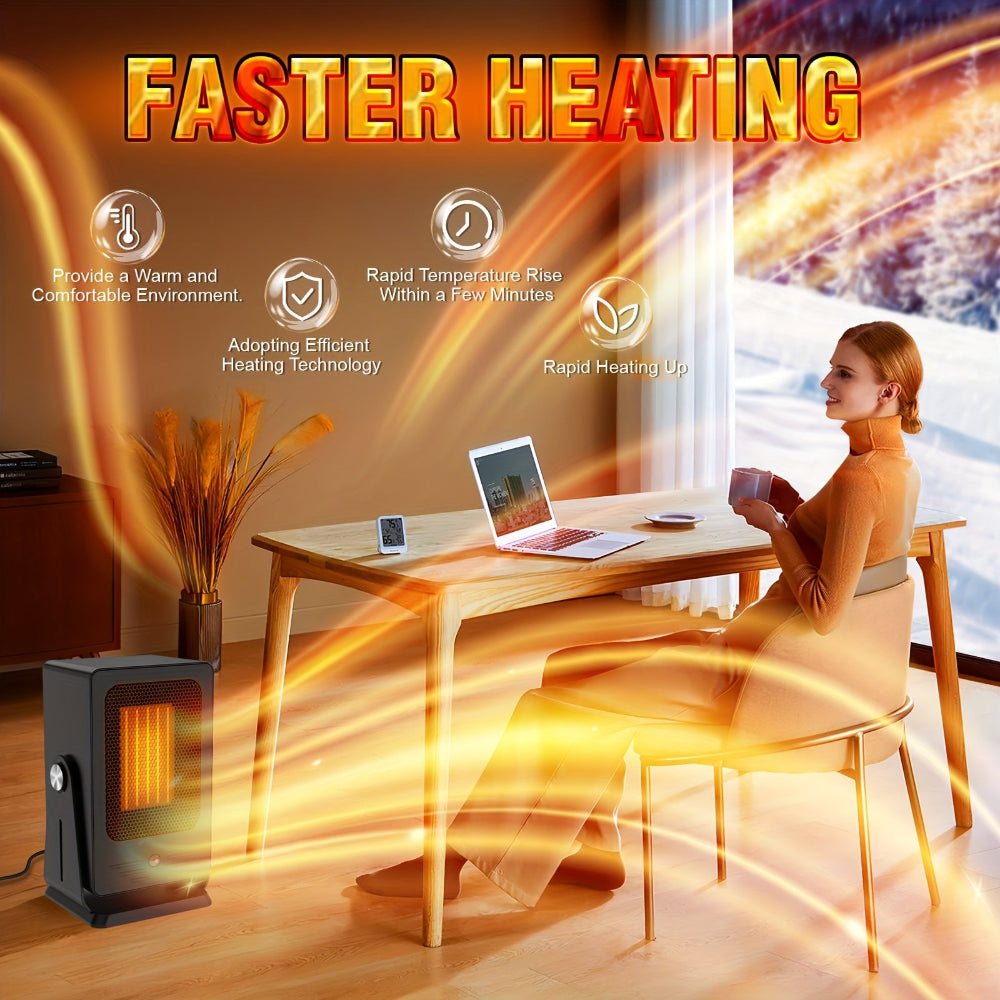 Compact Electric Heater with Digital Temperature Control