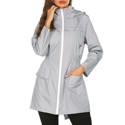 Waterproof Women's Lightweight Rain Coat with Hood