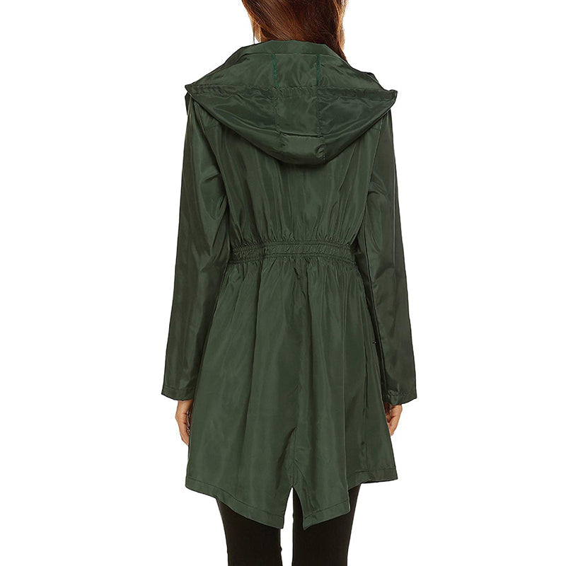 Waterproof Women's Lightweight Rain Coat with Hood
