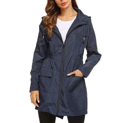 Waterproof Women's Lightweight Rain Coat with Hood