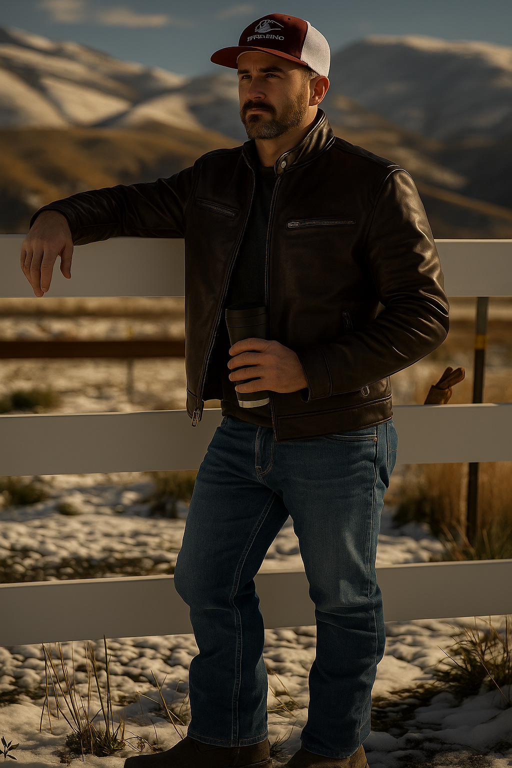 Classic Faux Leather Mens Biker Jacket - OutfitLondon