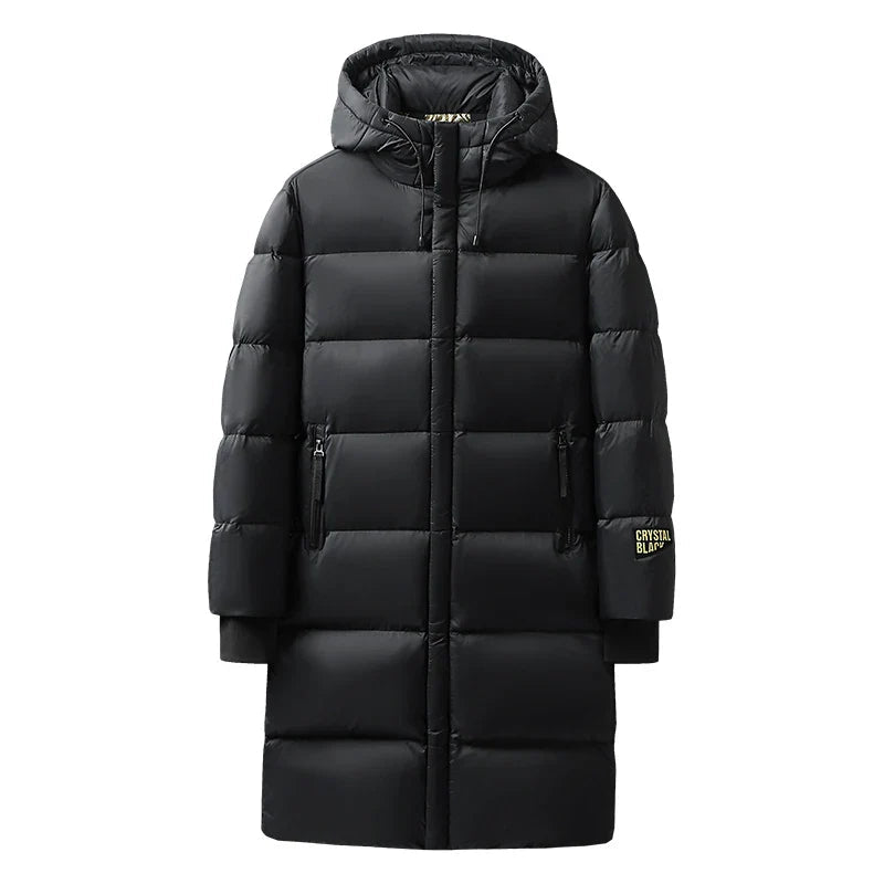 Warm Waterproof Down Parka Coat Black