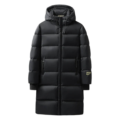 Warm Waterproof Down Parka Coat Black