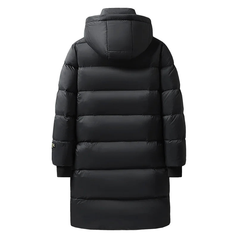 Warm Waterproof Down Parka Coat Black