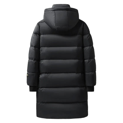 Warm Waterproof Down Parka Coat Black