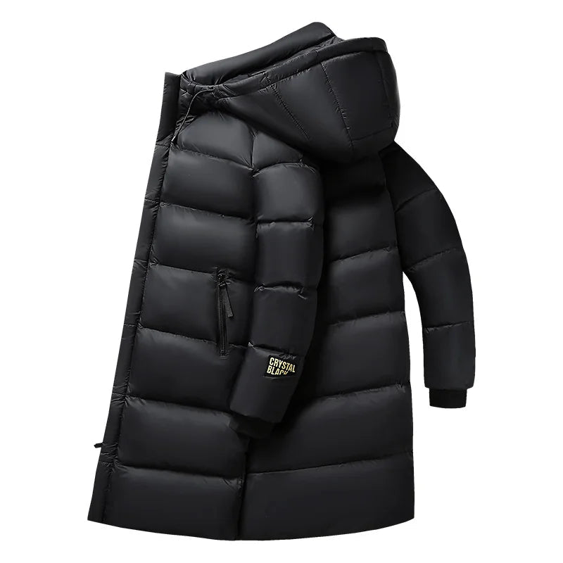 Warm Waterproof Down Parka Coat Black