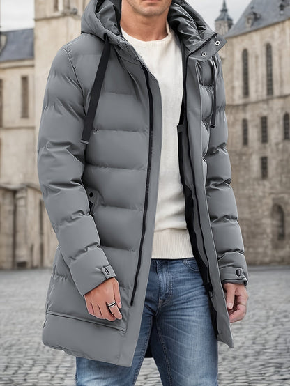 Thermal Insulated Long Puffer Coat for Men