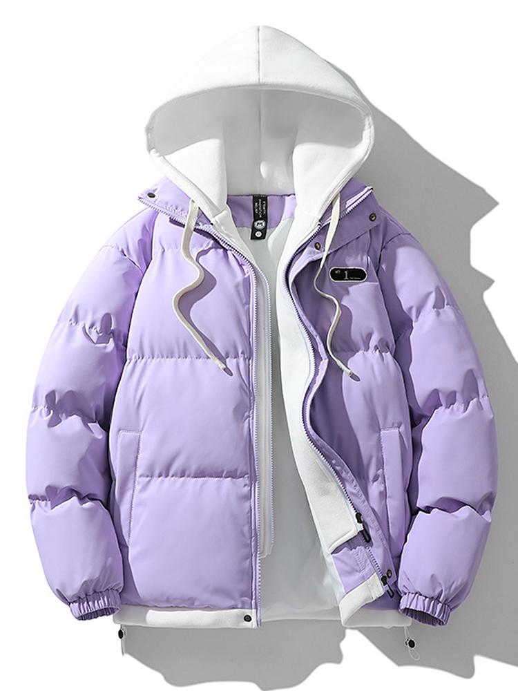 Warm Men's Puffer Hooded Jacket Coat